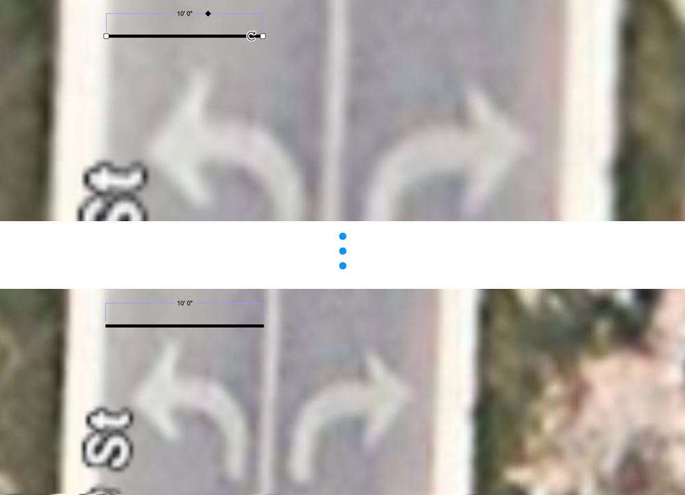 Using guide line to match scale