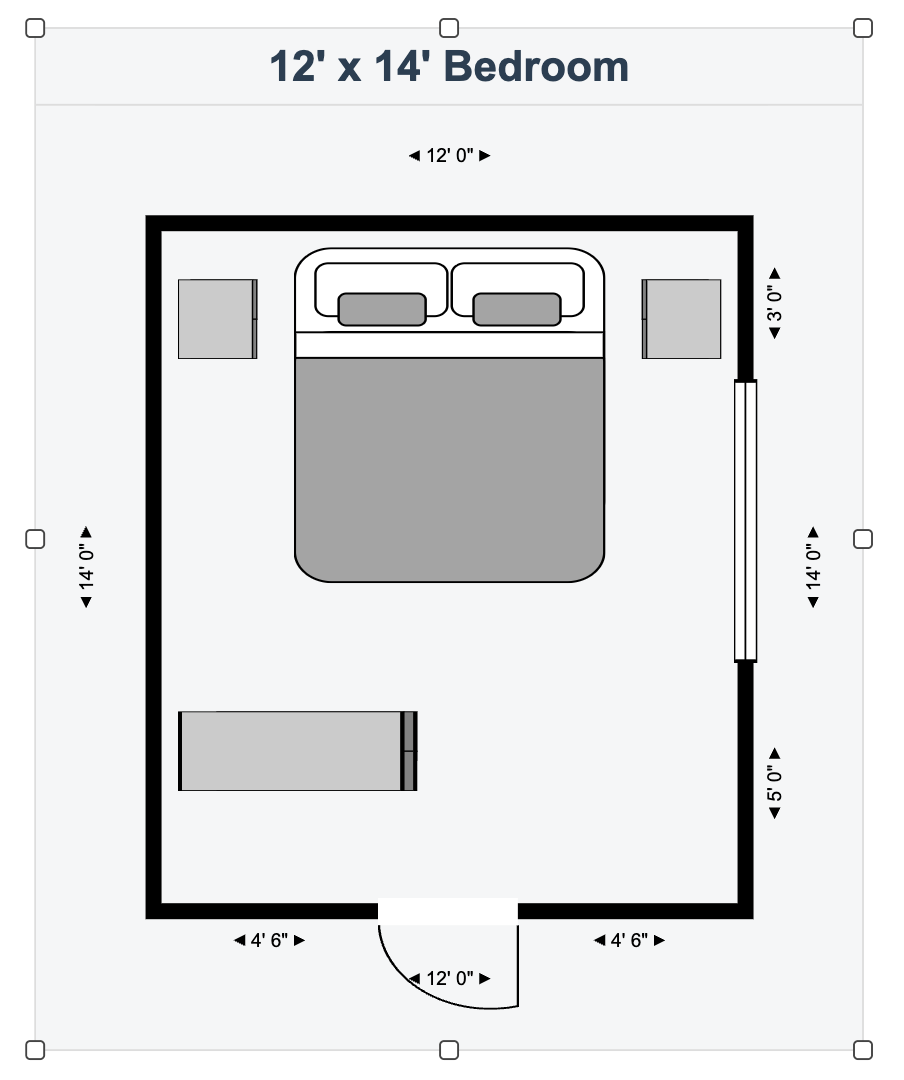 Furnished bedroom example