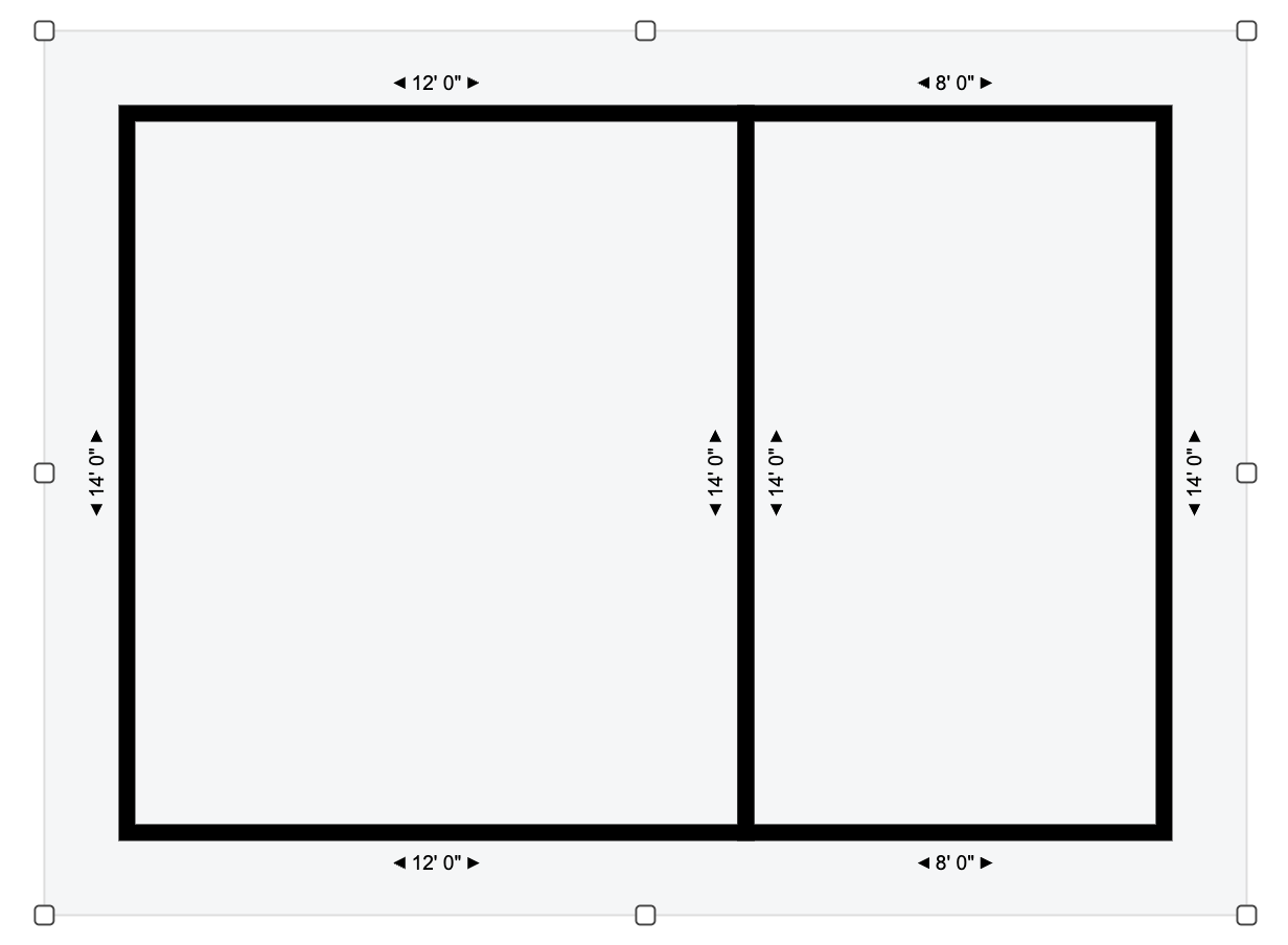 Two room layout example