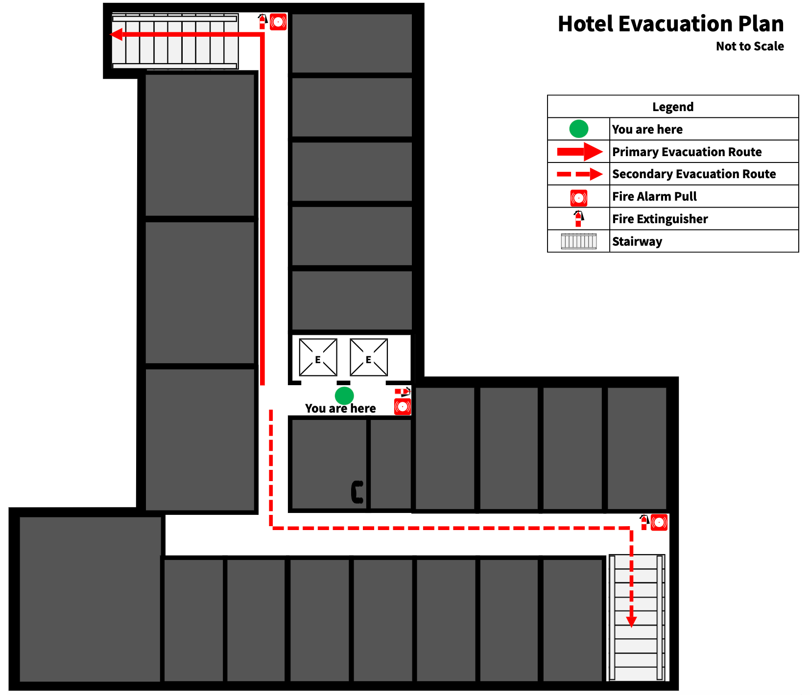 Hotel evacuation plan example