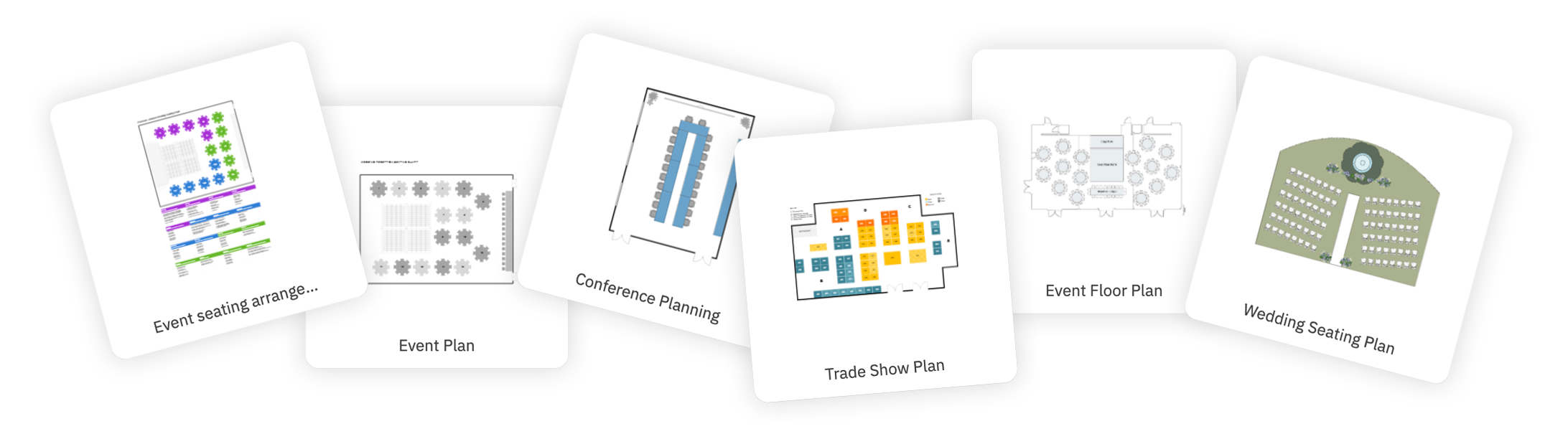 Arrangement of event planning templates