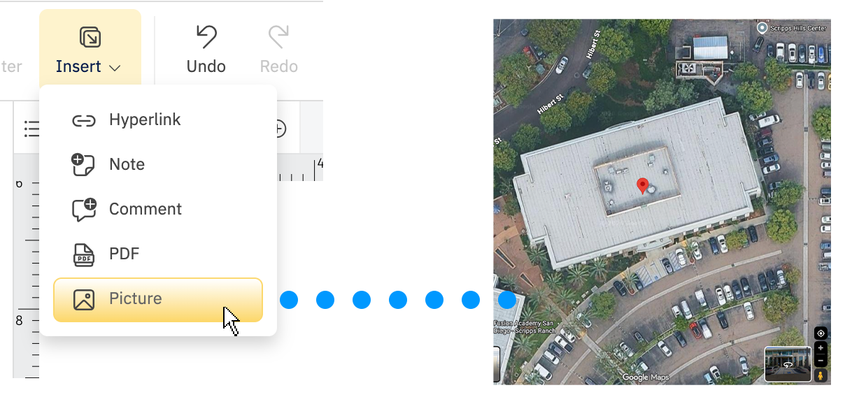 Insert satellite image into SmartDraw