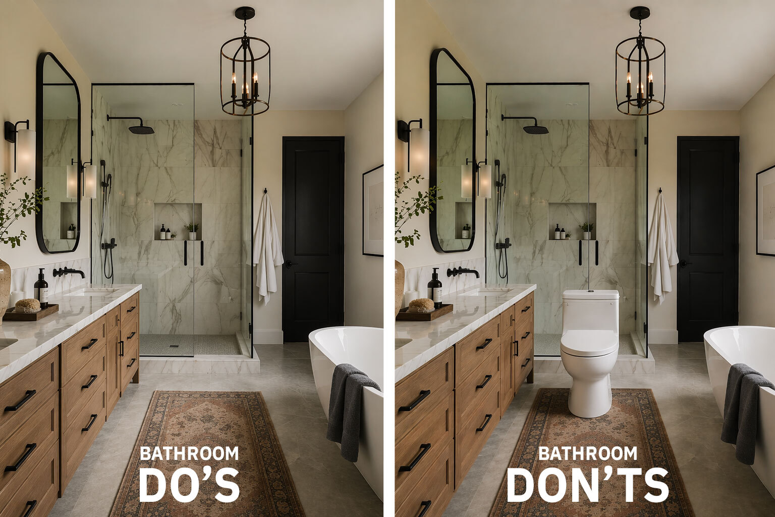 Bathroom do's and don'ts