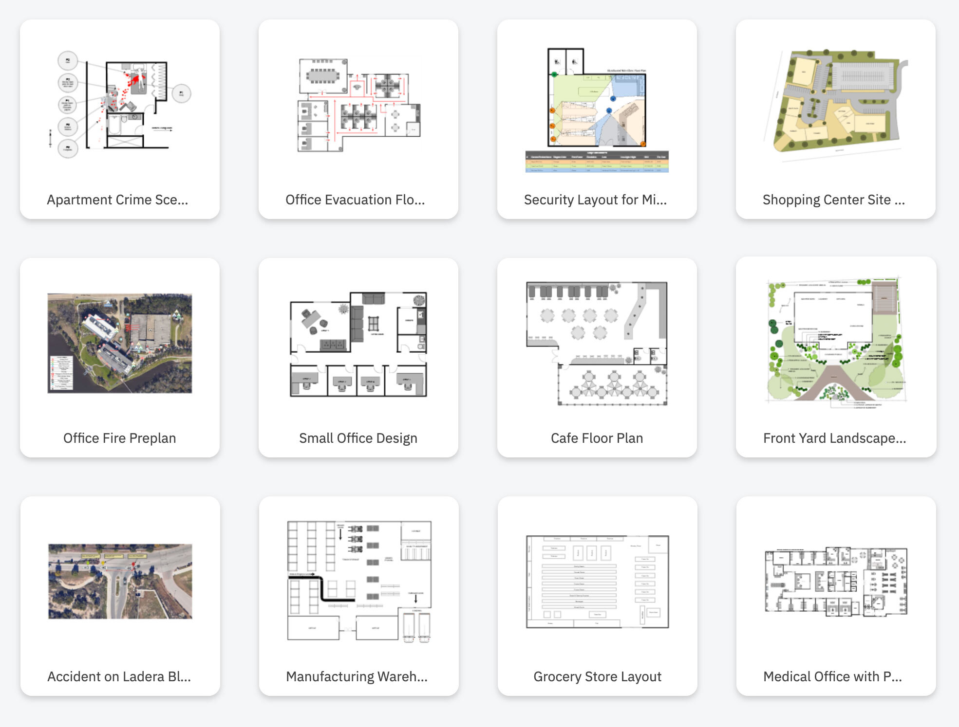 Collection of SmartDraw floor plan examples