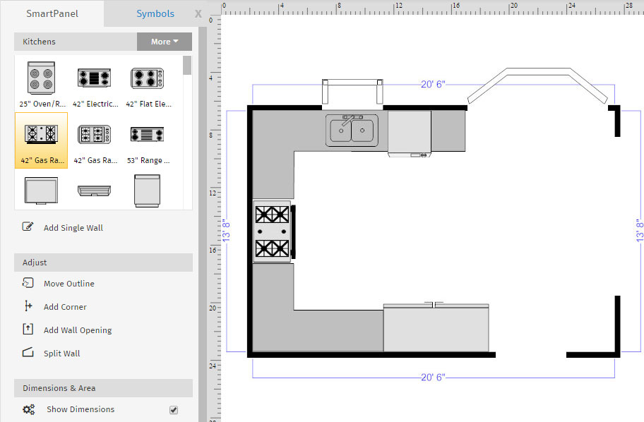 Advanced Floor Plan Tutorial - Creating Layers  Kitchen Floor plan templates