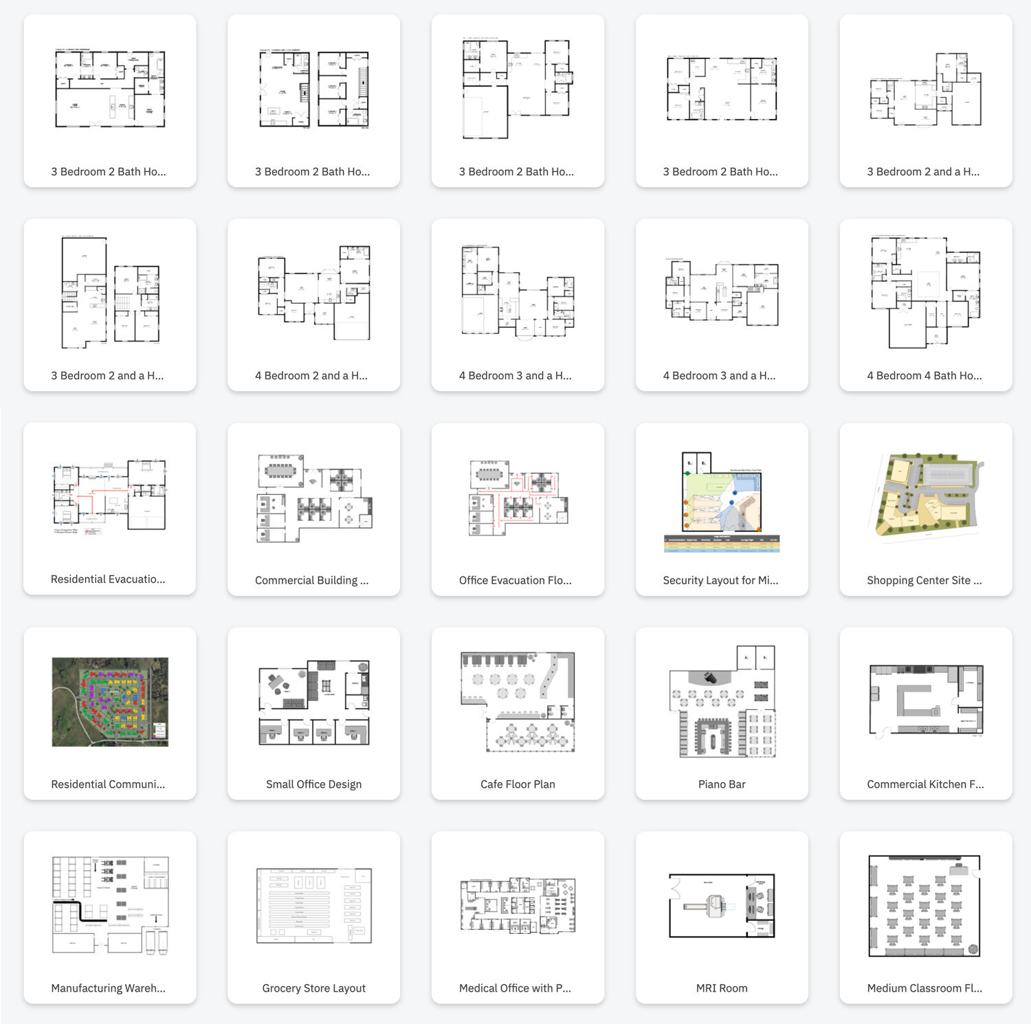 SmartDraw floor planning templates