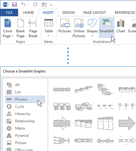 creating particle diagrams using ms word for mac