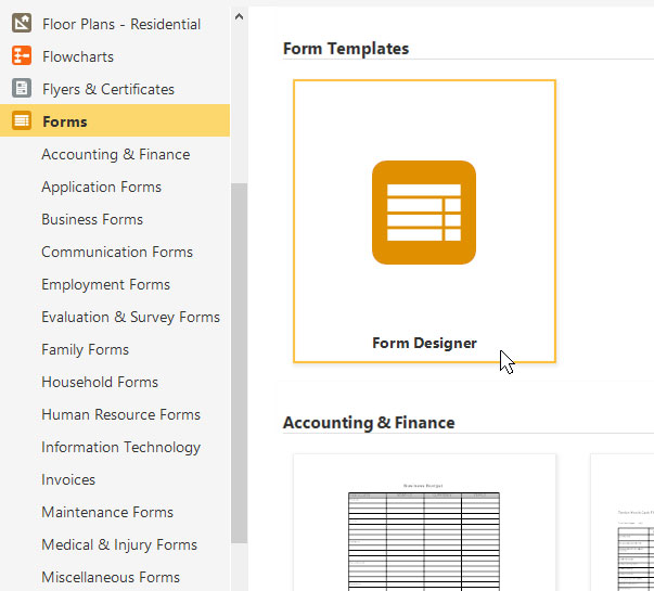 form template design