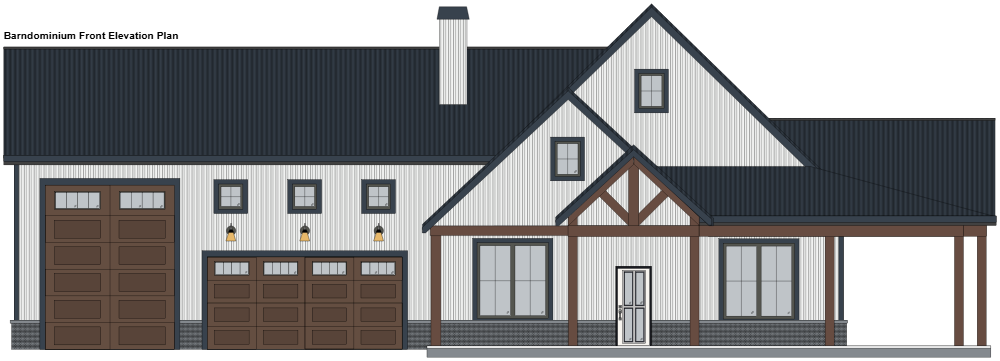 Example Image: Barndominium Elevation View