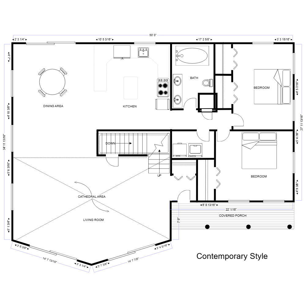 Example Image: House Plan - Contemporary