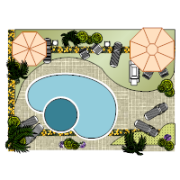 Ландшафтный дизайн с бассейном