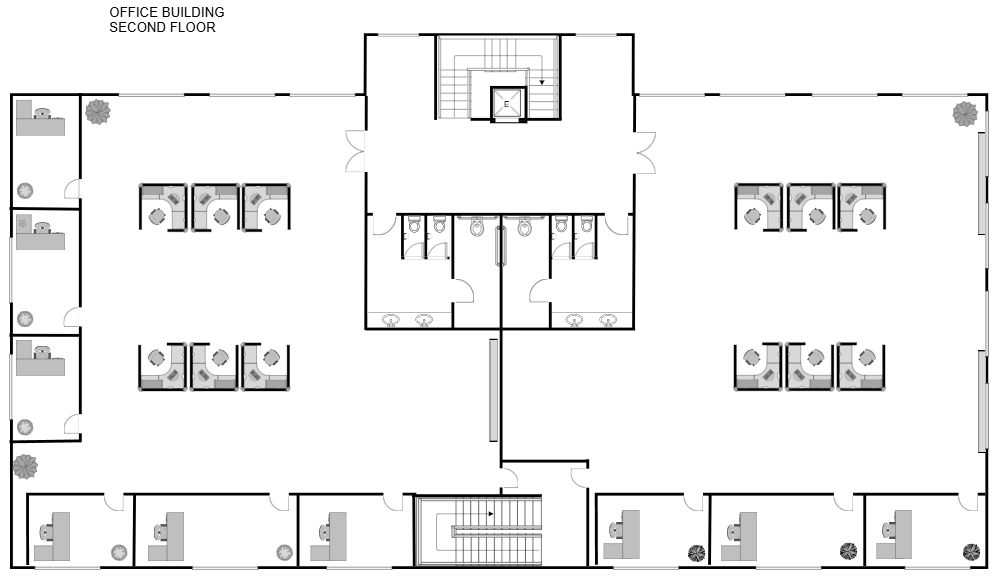 Office Building Layout drawing diagrams smartdraw network 