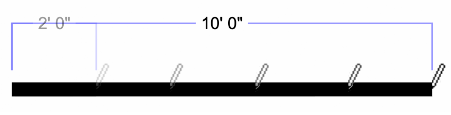 Drawing a wall to scale