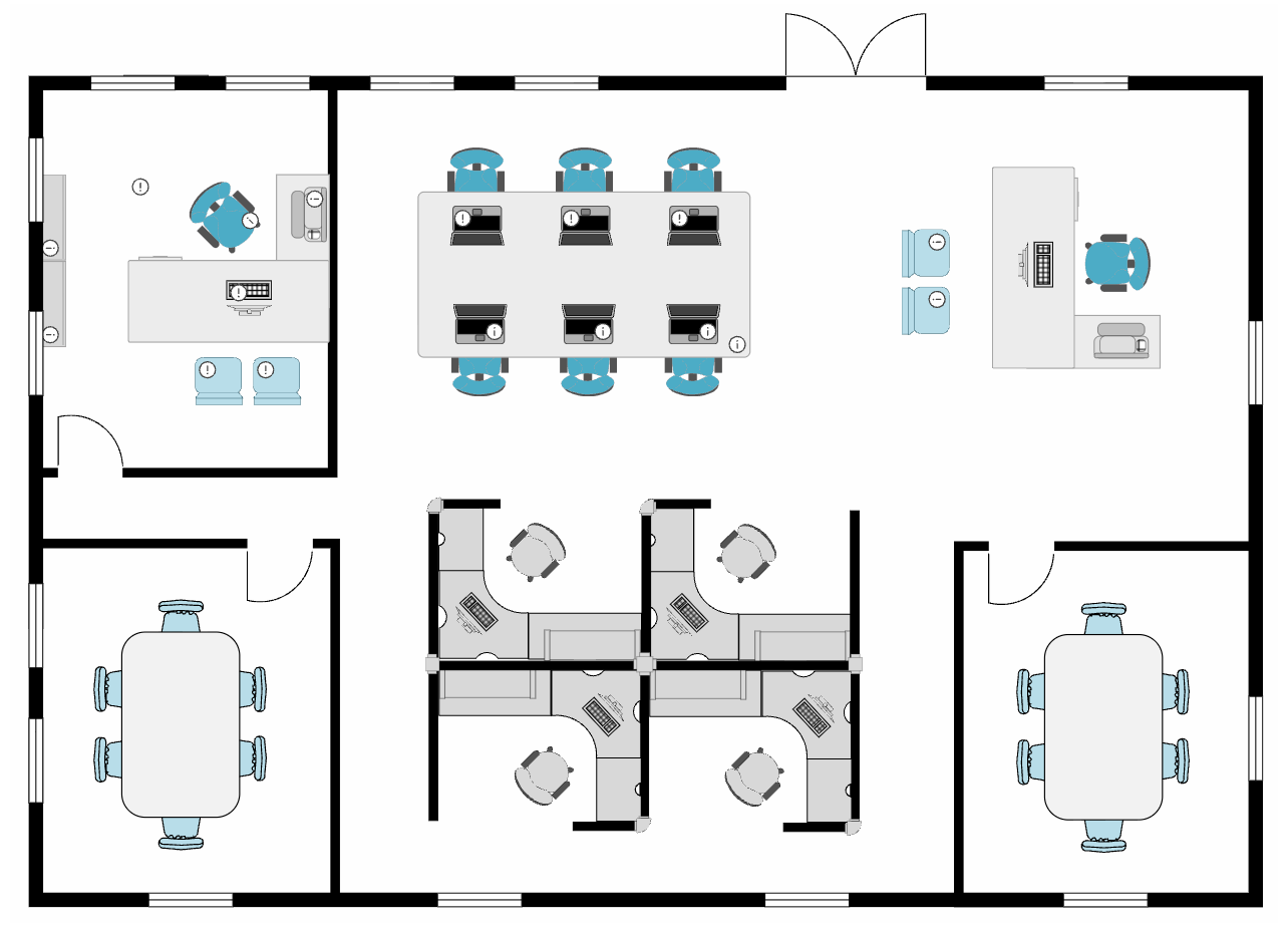 Hybrid office layout