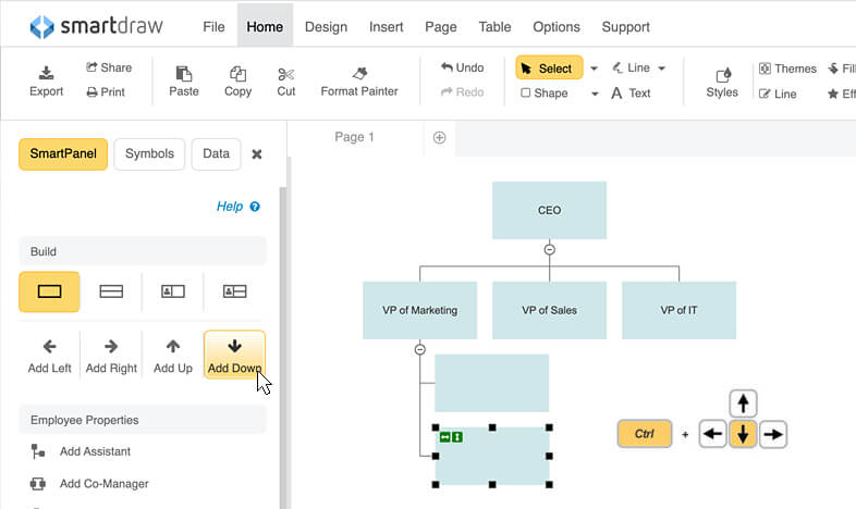 Add org chart names