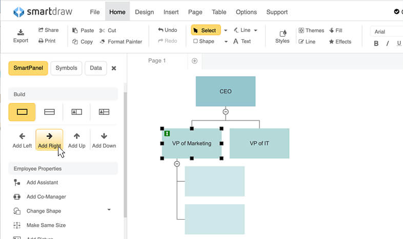 Add org chart position