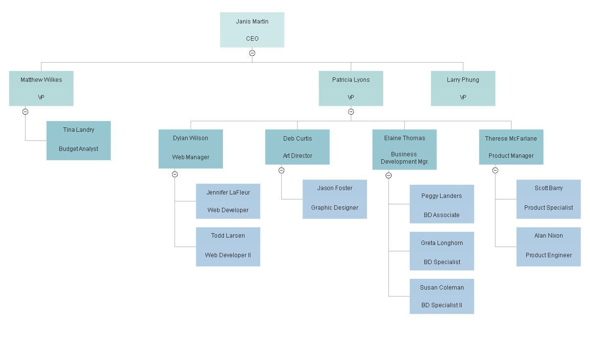 Organizational Chart Example Business