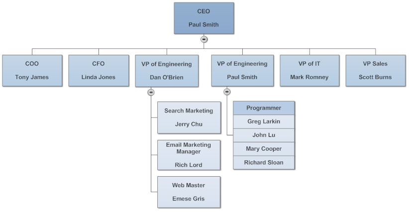 Corporate Management Structure Chart
