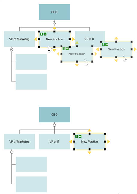 Move org chart shape