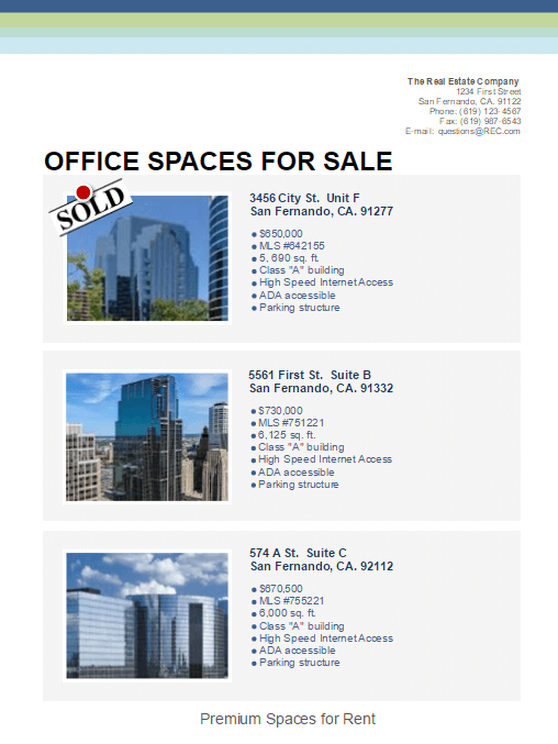 Real estate listings