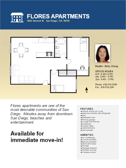 Real estate flyer software