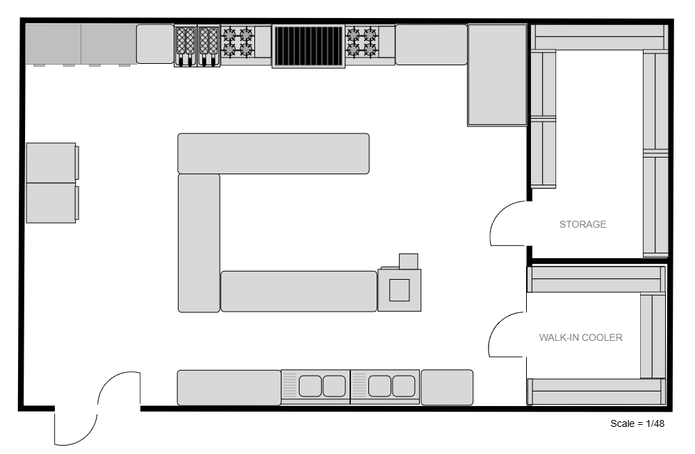 restaurant kitchen floor plan