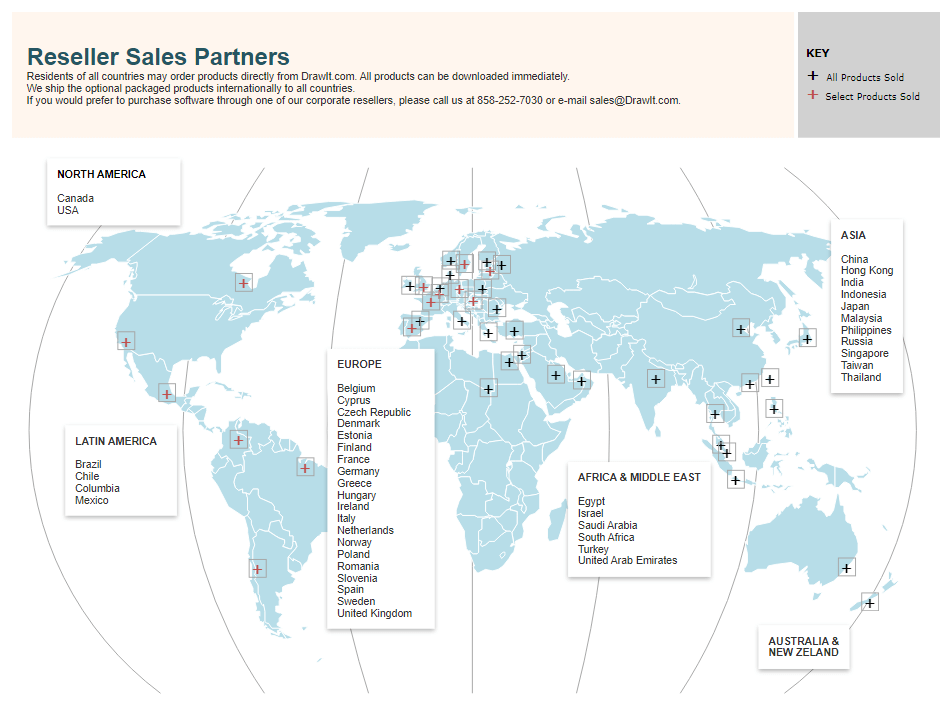 Sales Territory Mapping Software - World Map Example