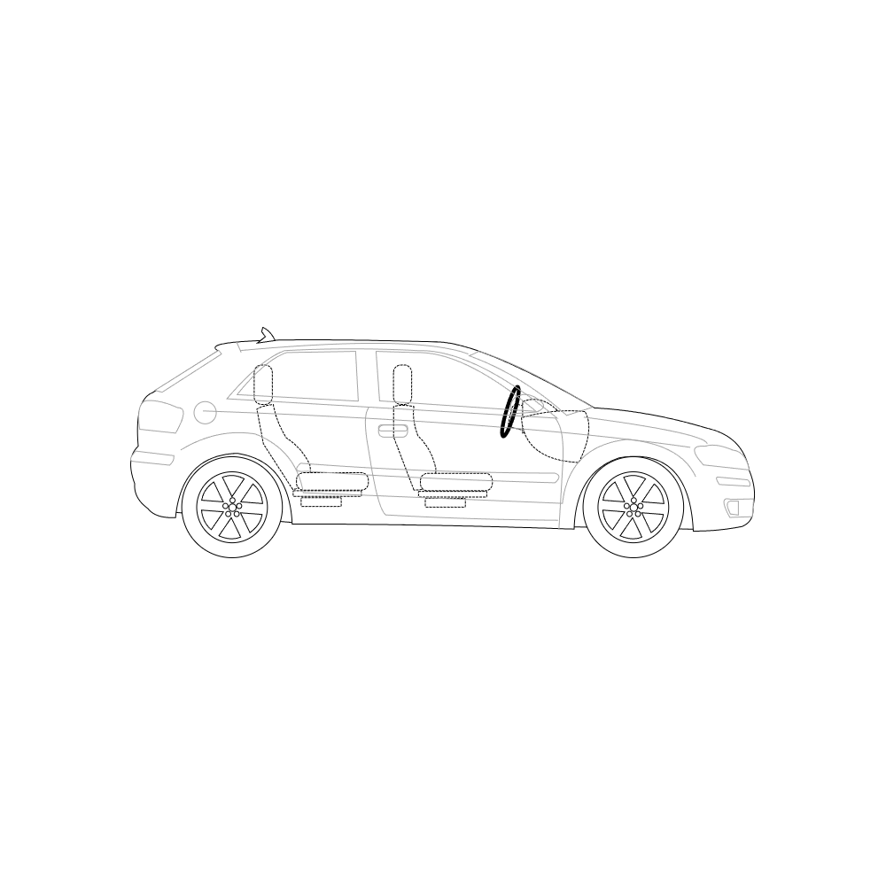 2 Door Compact Car 2 Side View