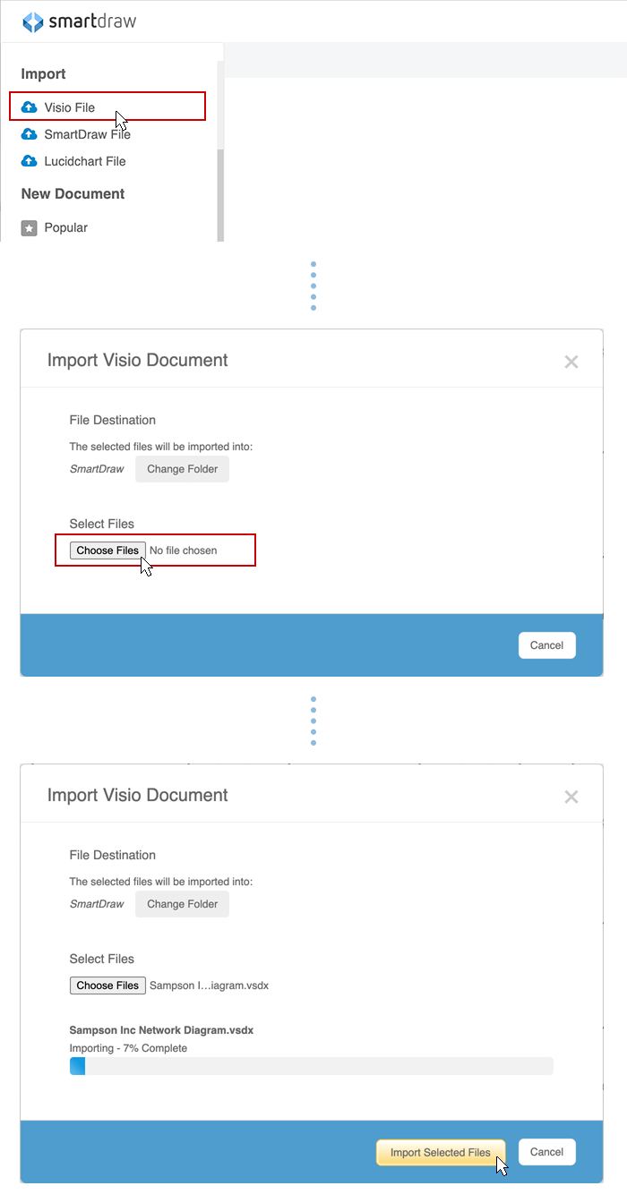 Import Visio files