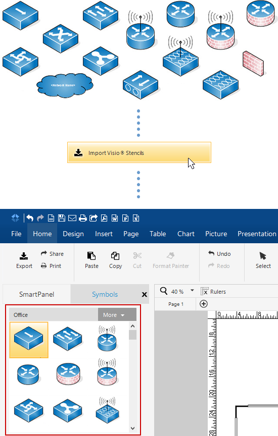 visio add stencils